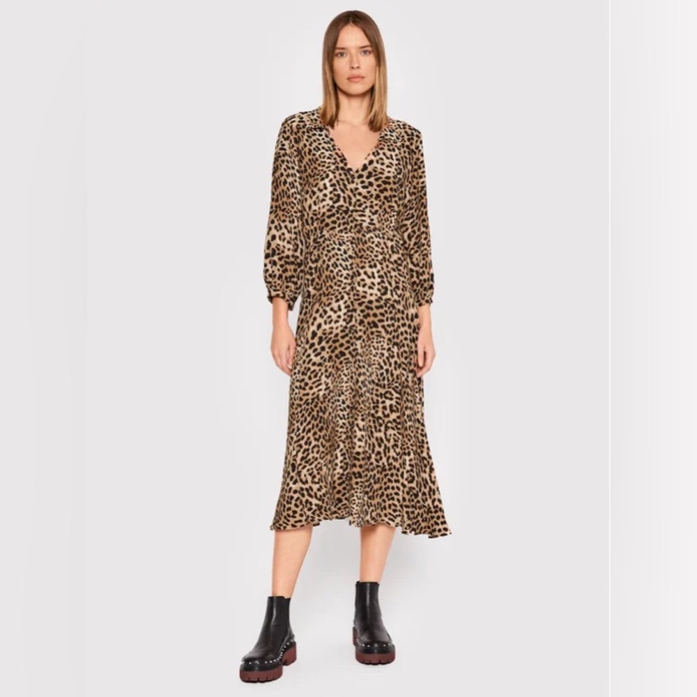 Hugo Boss Eoletta Cheetah Print Dress (size small / medium)